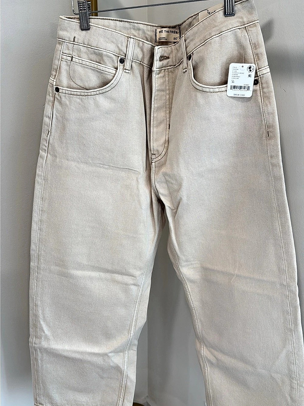 Free People We The Free Deep Trance Boyfriend Jeans Beige